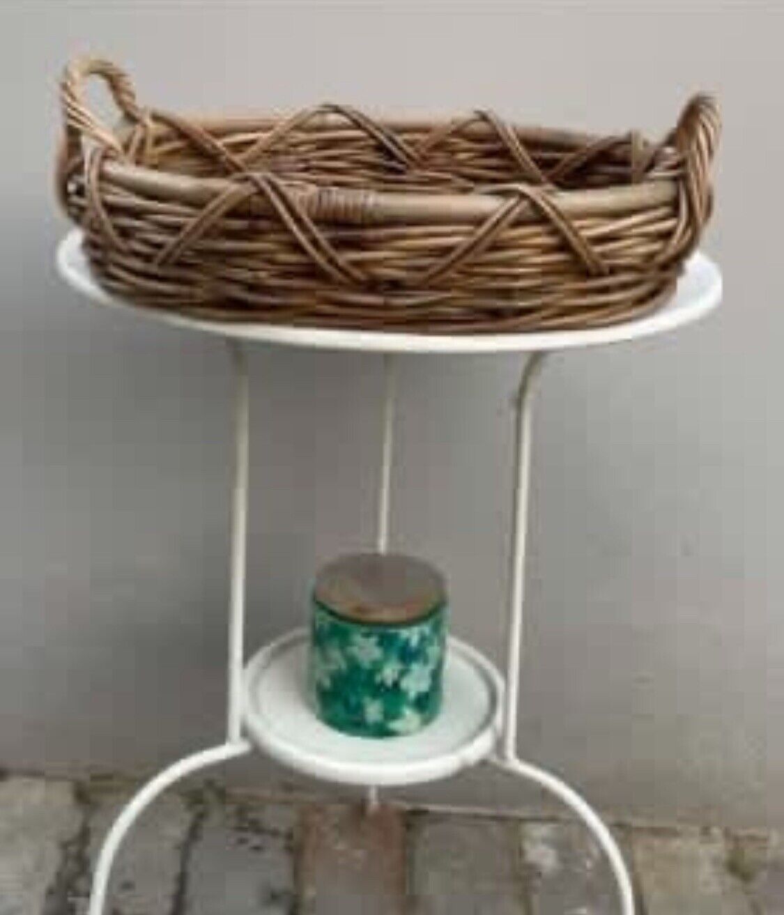 Oval Bamboo Cane Basket Retro Heavy 42cm Fruit  Bread Serving Tray AE210