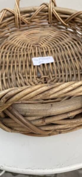 Oval Bamboo Cane Basket Retro Heavy 42cm Fruit  Bread Serving Tray AE210