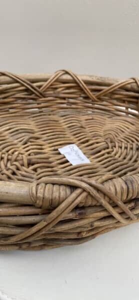 Oval Bamboo Cane Basket Retro Heavy 42cm Fruit  Bread Serving Tray AE210
