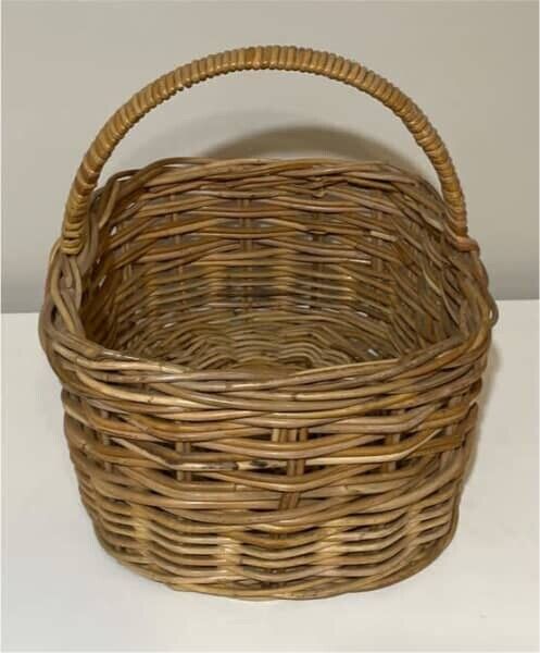 Cane Basket Large 38cm Rectangular Hand Woven Heavy Market Gift Hamper AE311