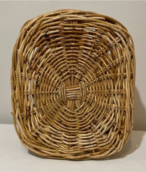 Cane Basket Large 38cm Rectangular Hand Woven Heavy Market Gift Hamper AE311