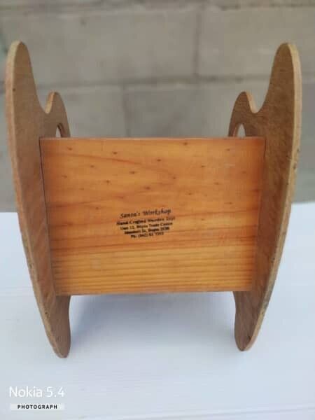 28cm SANTAS WORKSHOP Stamp Wooden Rocking Chair Santa Doll Teddy Bear AE1