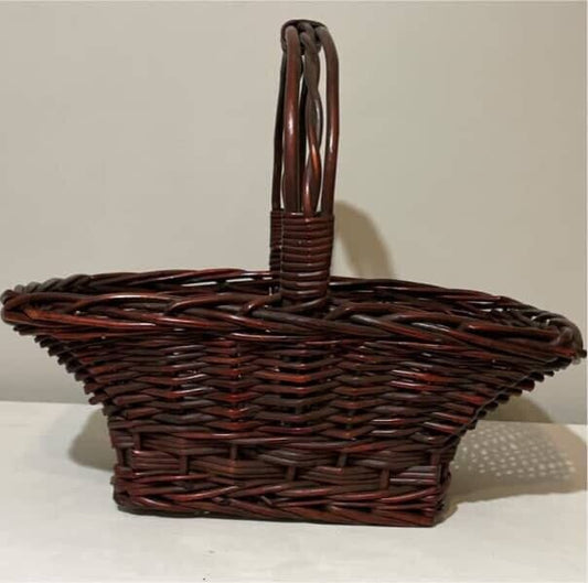 Unique Rectangle 45cm Carry Basket Flower Foraging Gift Hamper Red Black Decor A