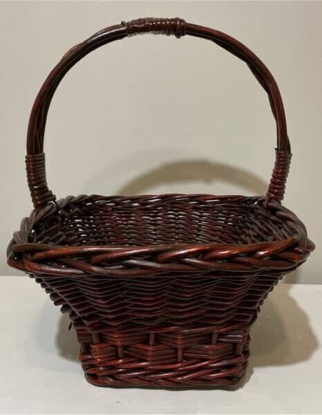 Unique Rectangle 45cm Carry Basket Flower Foraging Gift Hamper Red Black Decor A
