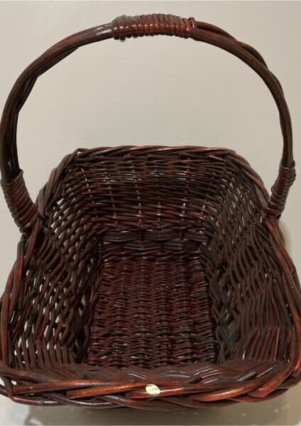 Unique Rectangle 45cm Carry Basket Flower Foraging Gift Hamper Red Black Decor A