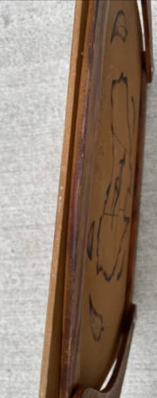 VINTAGE Wooden Tray AUSTRALIA Handmade Kangaroo Boomerang Arts & Crafts 1960s