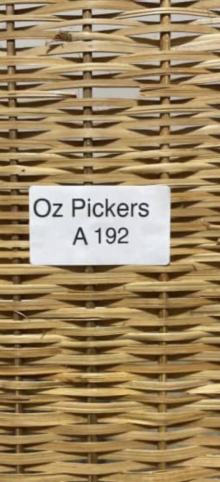 Light 44.5x31.5cm raw split cane Wicker tray rectangular basket  w handles AE192