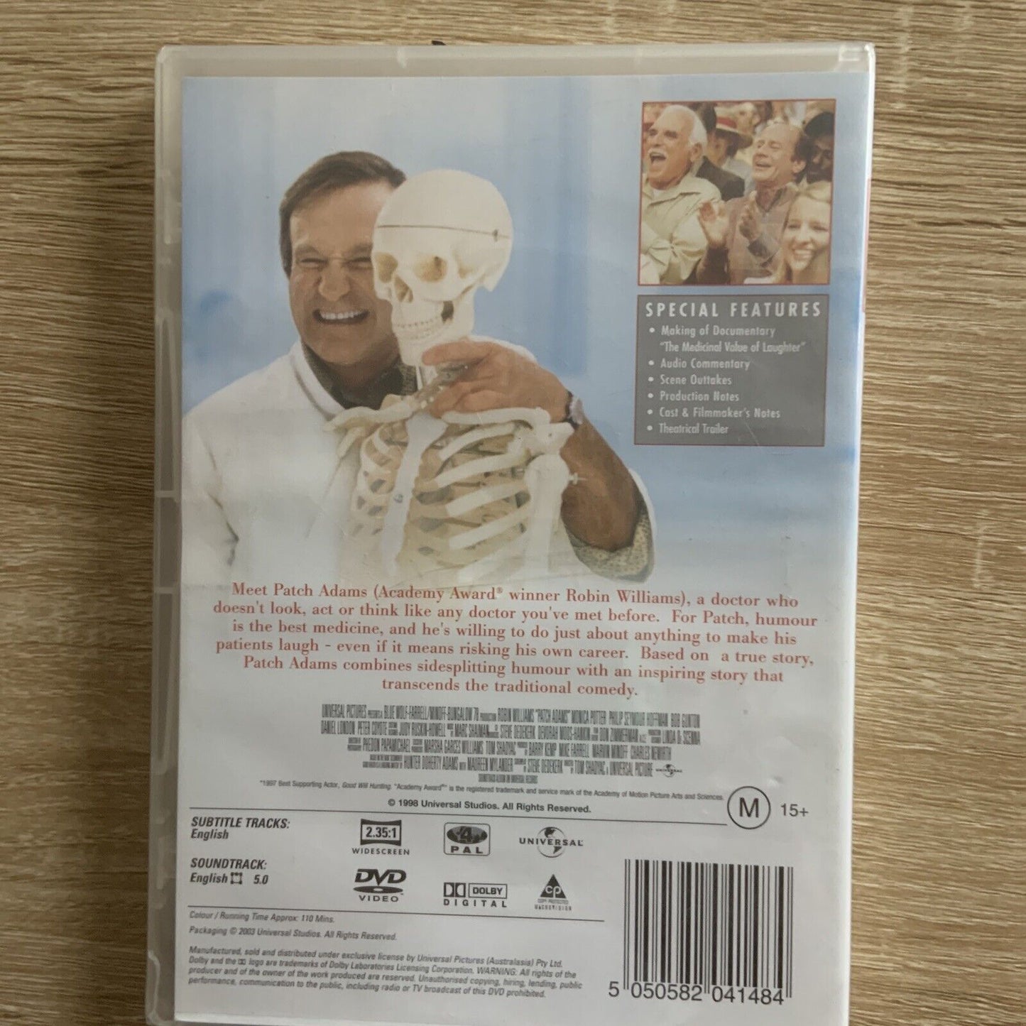 DVD PATCH ADAMS Robin Williams Philip Seymour Hoffman Comedy Sealed NEW