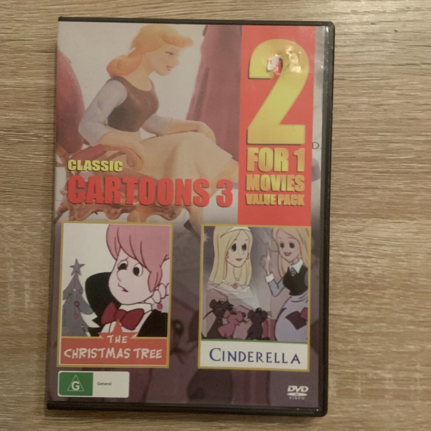 DVD The Christmas Tree & Cinderella Classic Cartoons 3 Animated Kids Movies NEW