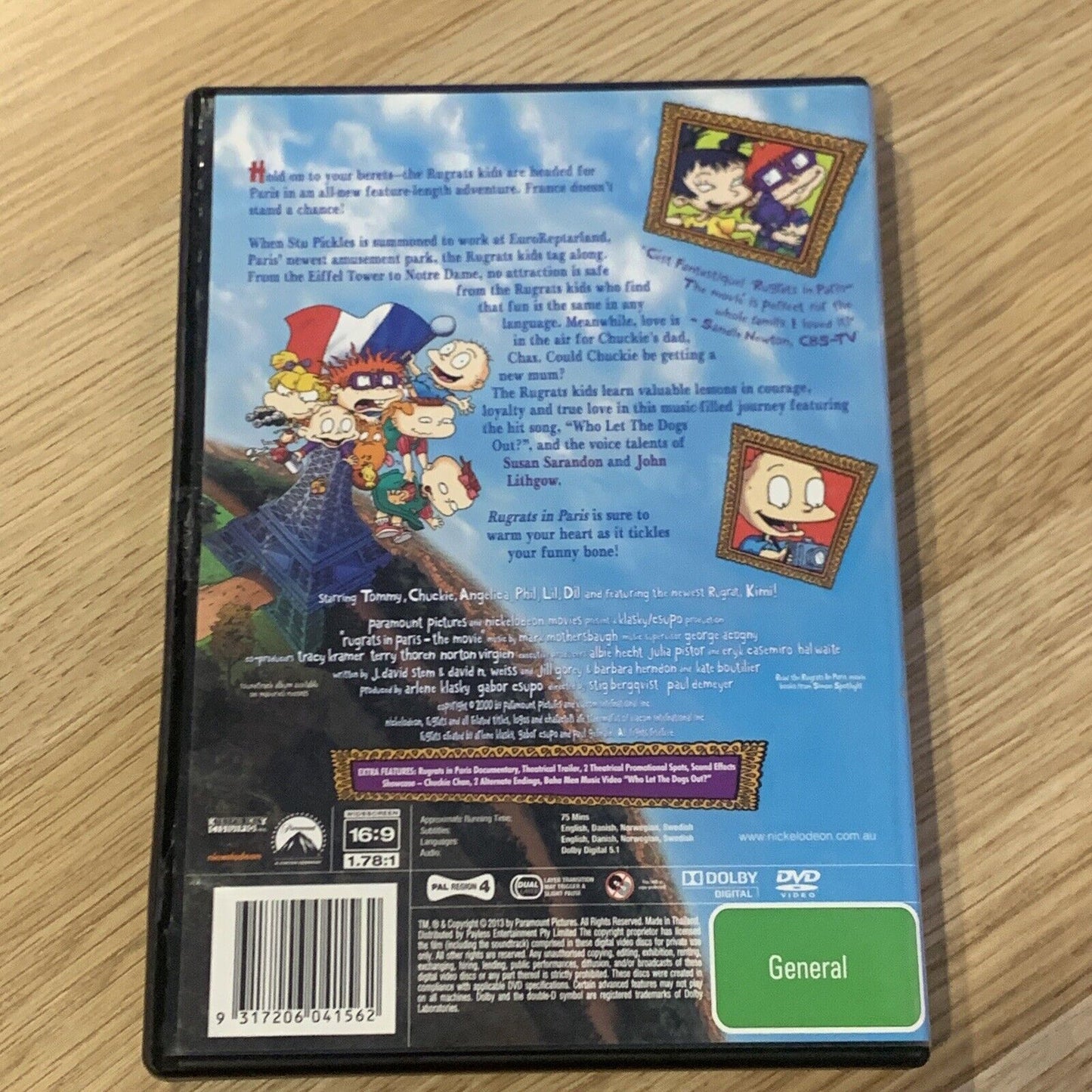 DVD RUGRATS IN PARIS The Movie Animation Kids Children Nickelodeon TV Series