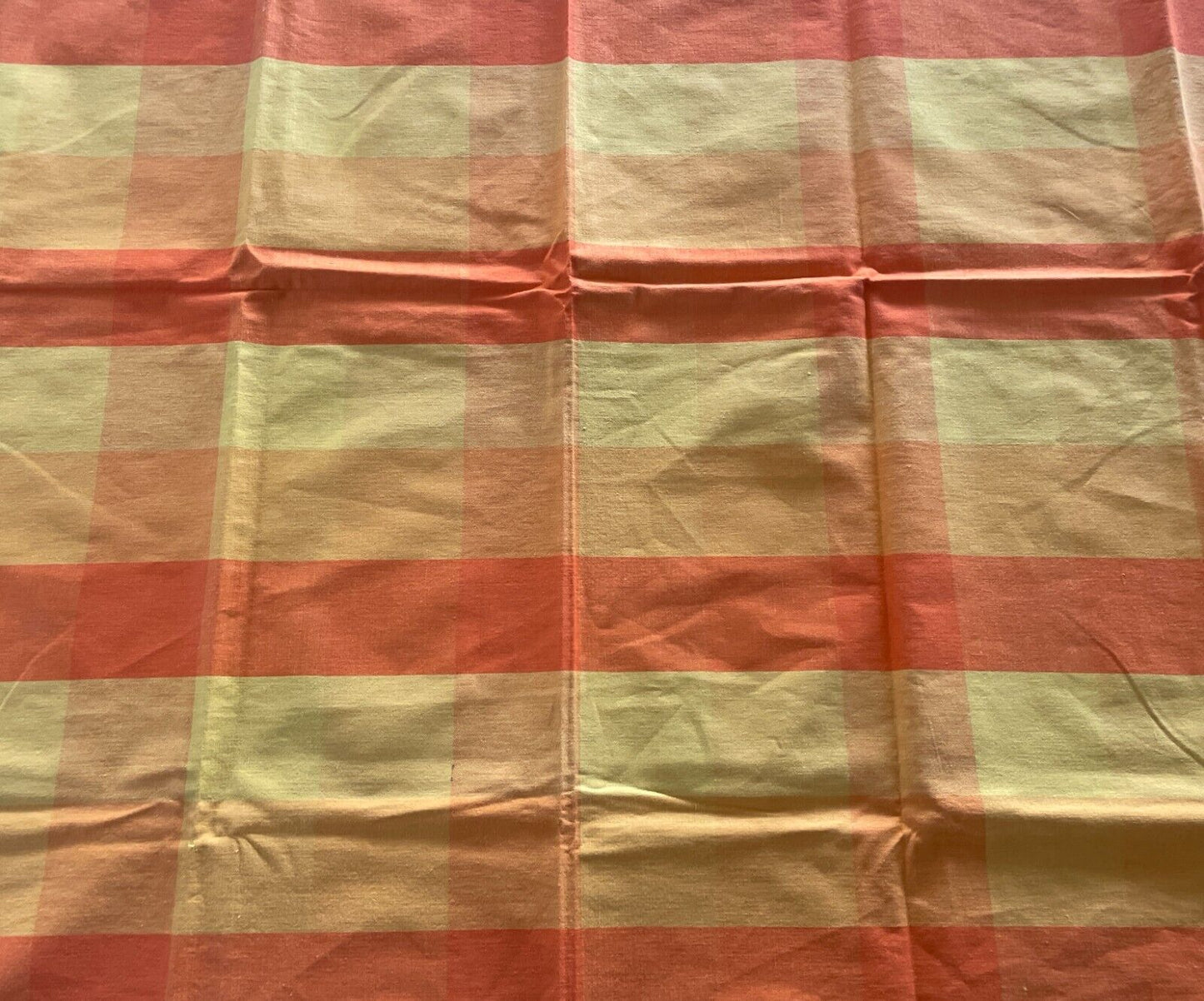 TABLE CLOTH Vintage Bright Shades of Orange Yellow Rectangle Cotton 119 x 161cm