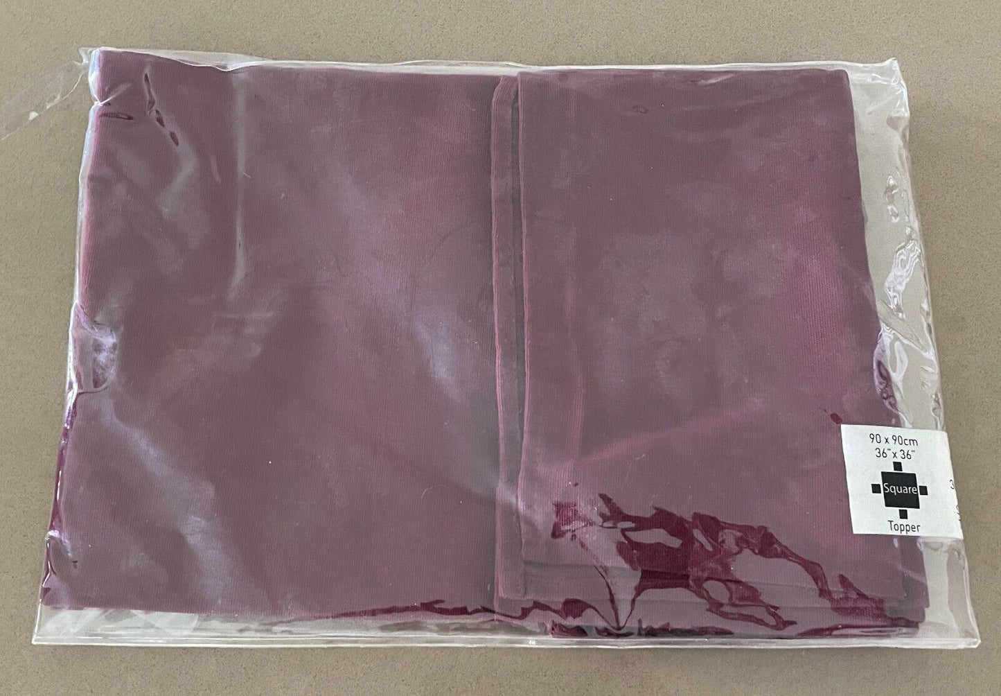 TABLE CLOTH 90cm Square Burgundy Poly Cotton Unused NEW