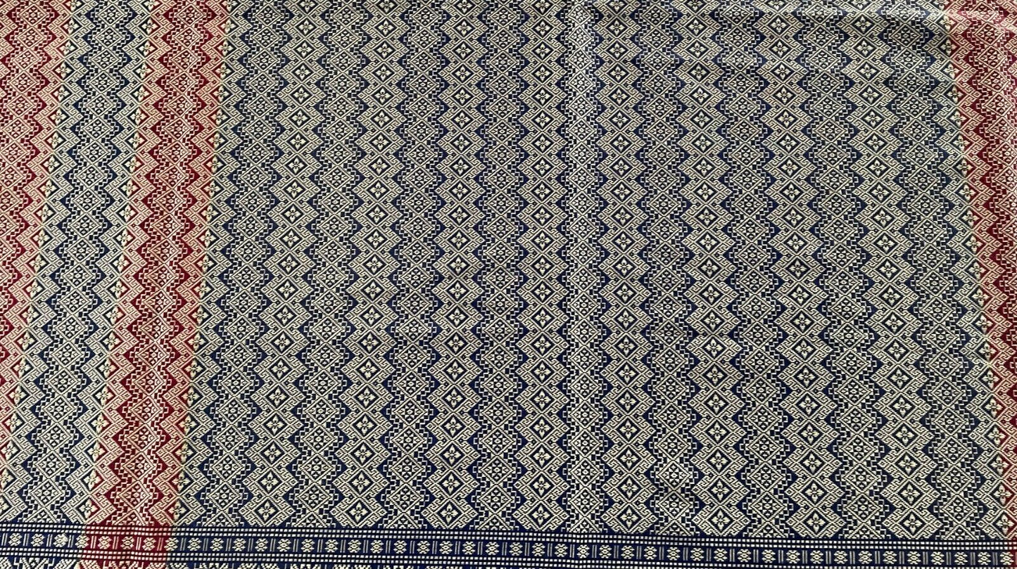 TABLE CLOTH Silky Gold Fringe Navy Russet Gold Weave Jacquard Throw 99.5 x 131cm