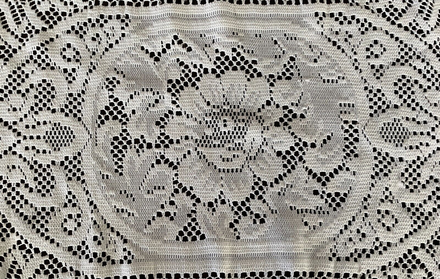 White Cut Out Fabric Large Oval Doily (1) 68 x 38cm Doilies