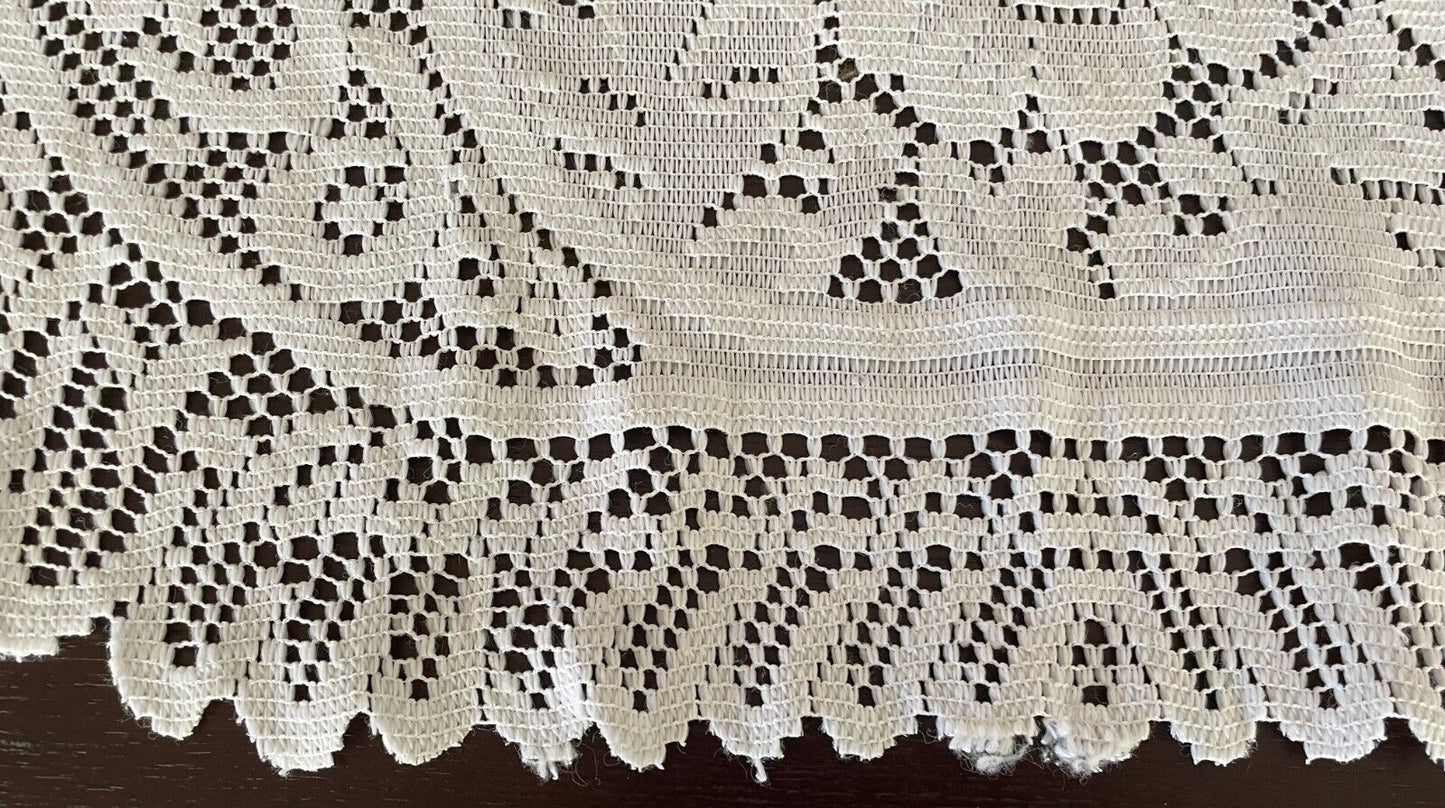 White Cut Out Fabric Large Oval Doily (1) 68 x 38cm Doilies