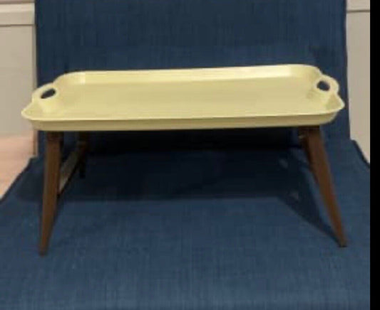 Vintage FOLDING Tray MCM Moulded Plastic Laptop Bed Lap Table Legs TV dinners