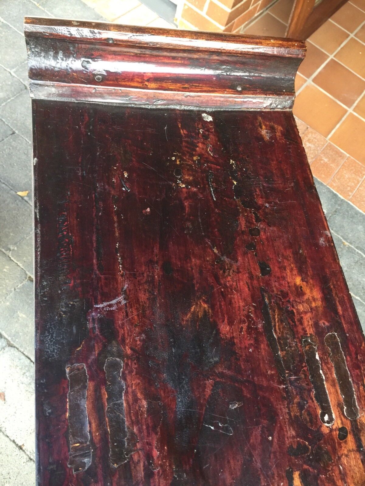 Vintage HALL TABLE Bar Altar Carved Rosewood Chinese Servery 100x173 cm Bespoke