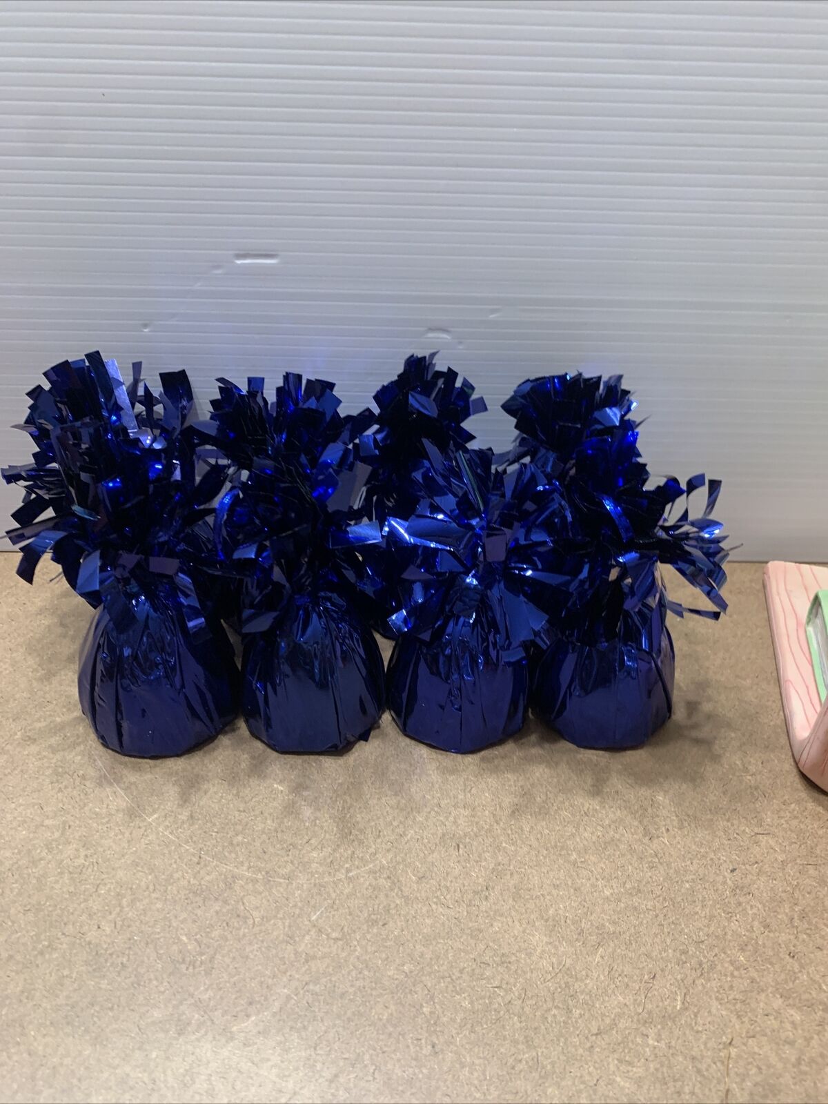 Set 8x FOIL BALLOON WEIGHT Birthday Party Table Decorations 8 X Royal Blue NEW