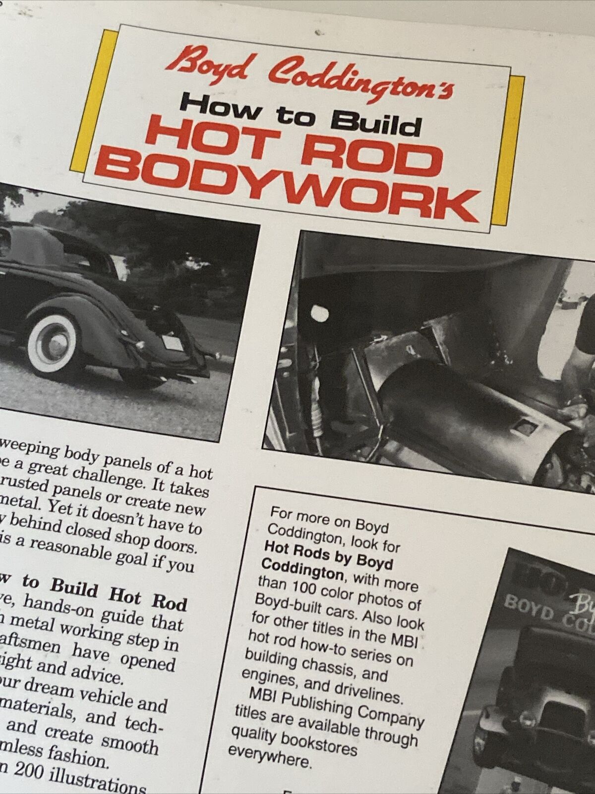 PB Book BOYD CODDINGTONS How to Build Hot Rod Bodywork Lg Timothy Remus 1993