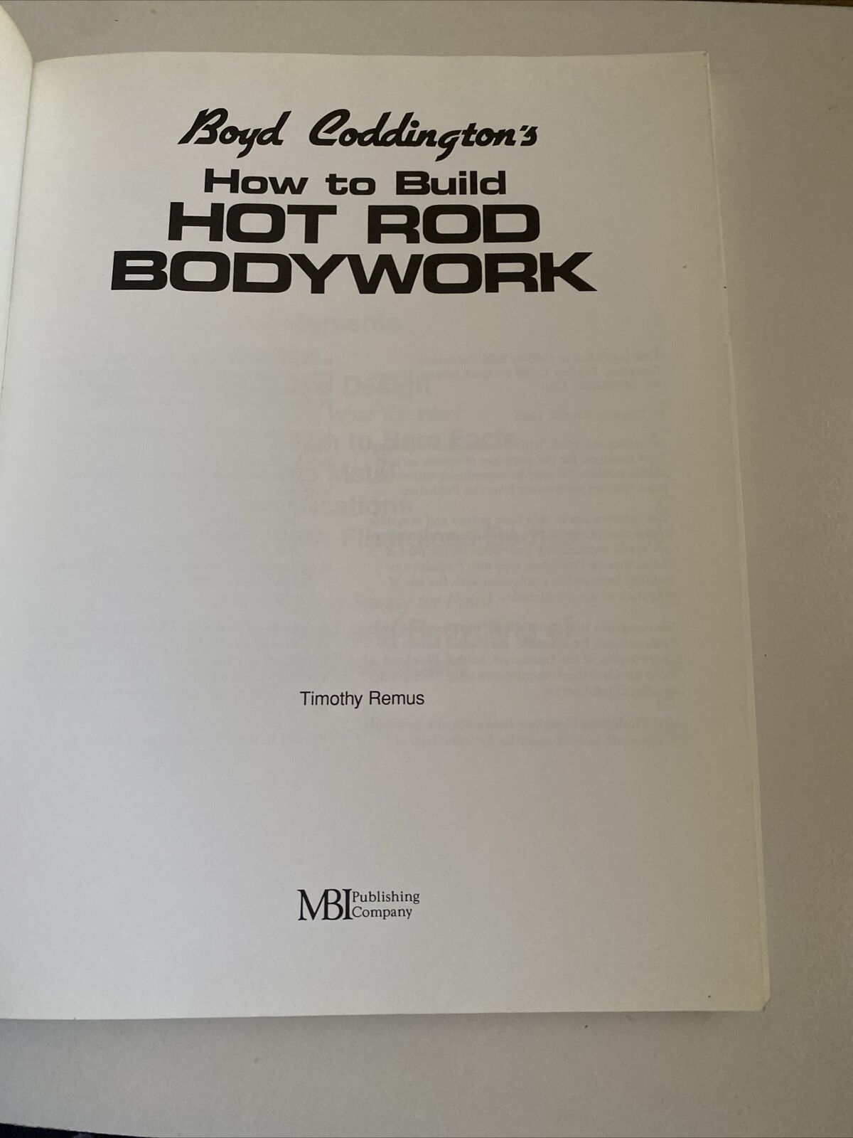 PB Book BOYD CODDINGTONS How to Build Hot Rod Bodywork Lg Timothy Remus 1993