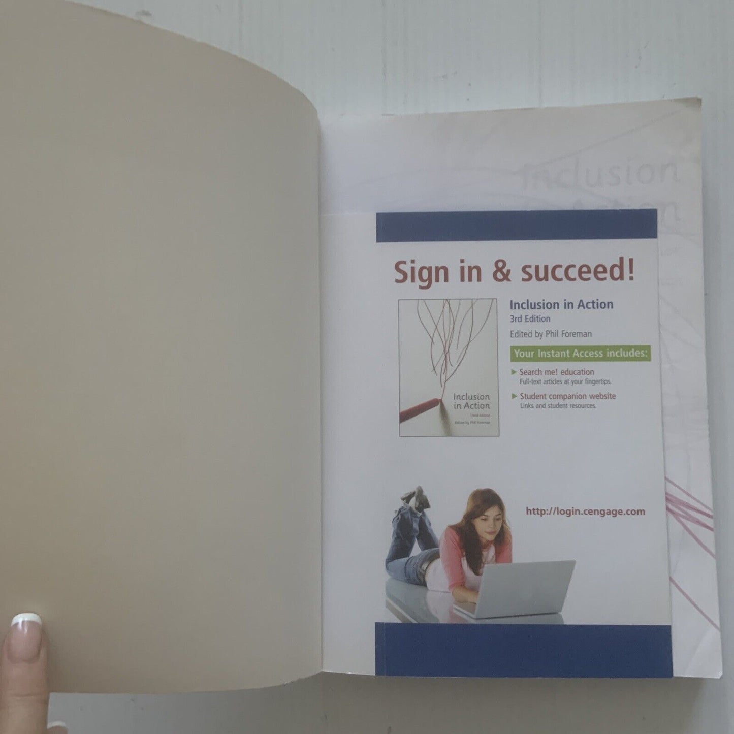 PB Book INCLUSION IN ACTION by Phil Foreman 2011 3rd Edition Cengage Learning