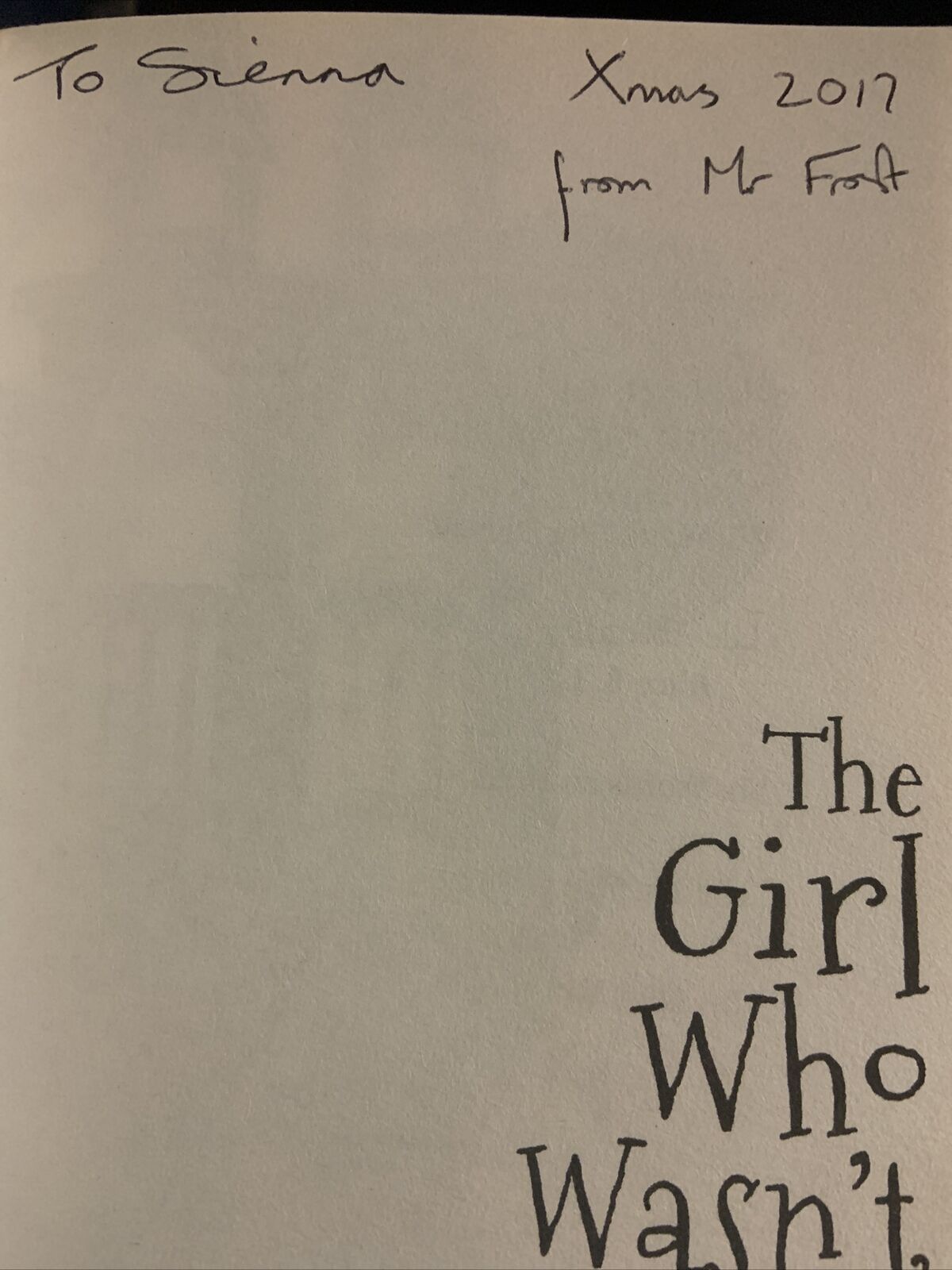 PB Book THE GIRL WHO WASN'T THERE by Karen McCombie 2014 Novel