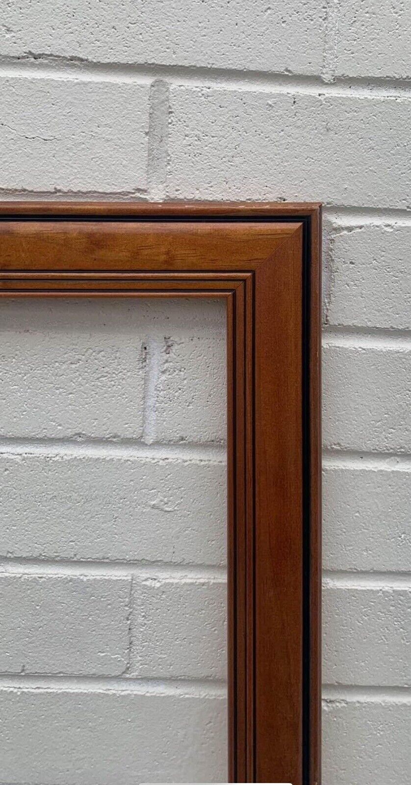 Vintage 160x100cm large picture mirror frame timber w black trim solid wood