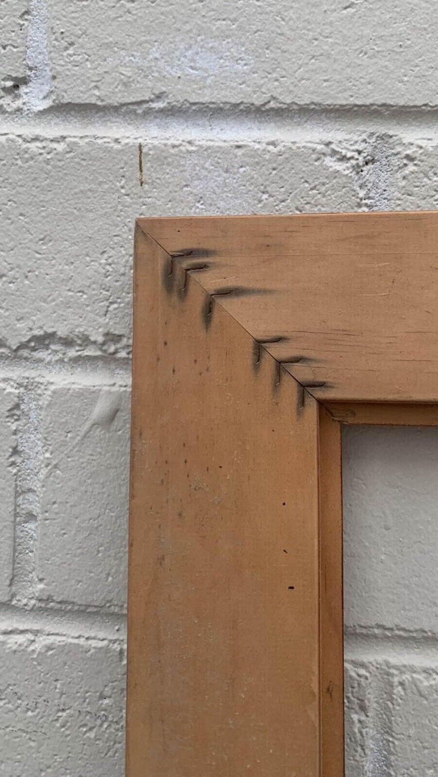 Vintage 160x100cm large picture mirror frame timber w black trim solid wood