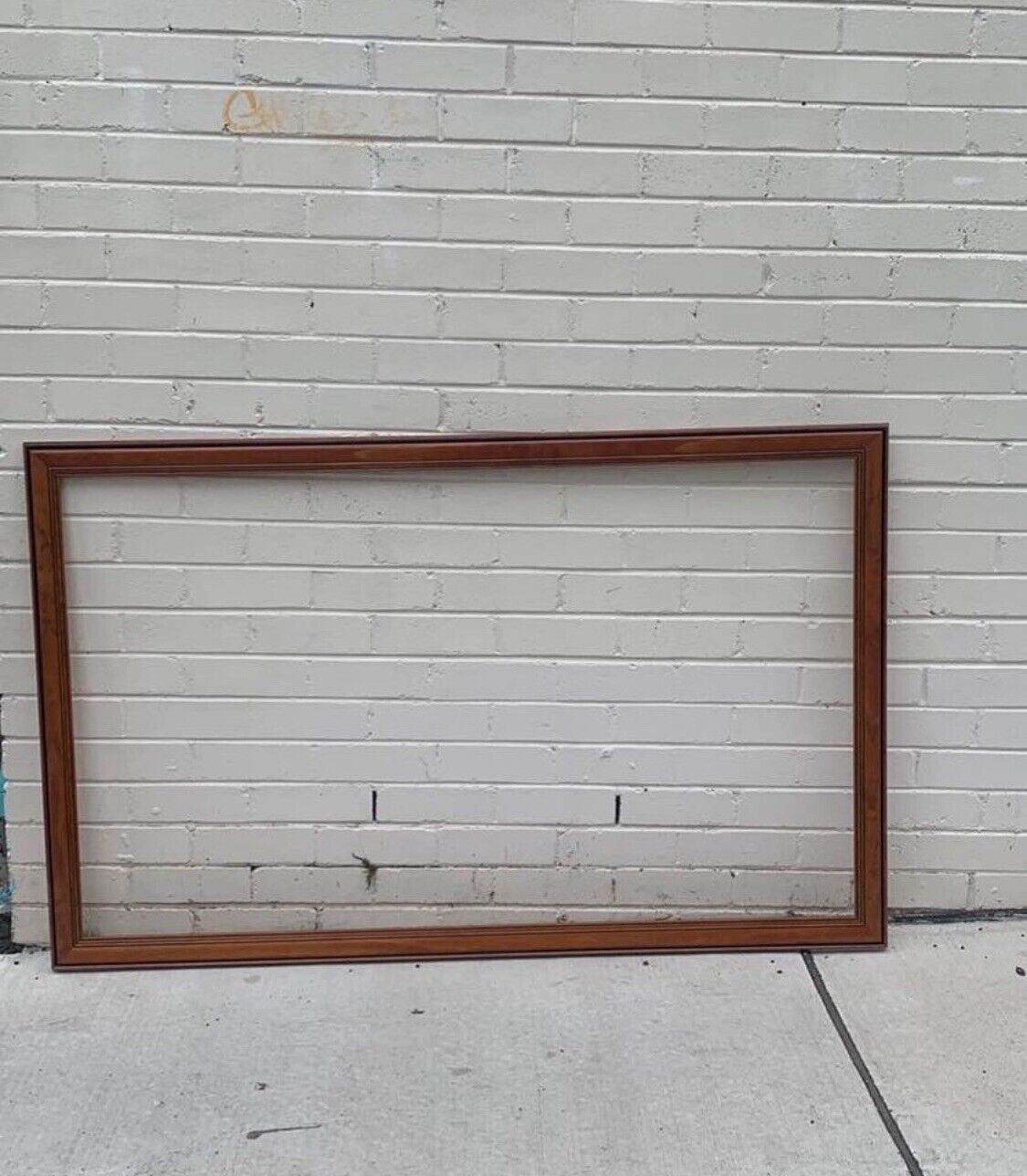 Vintage 160x100cm large picture mirror frame timber w black trim solid wood