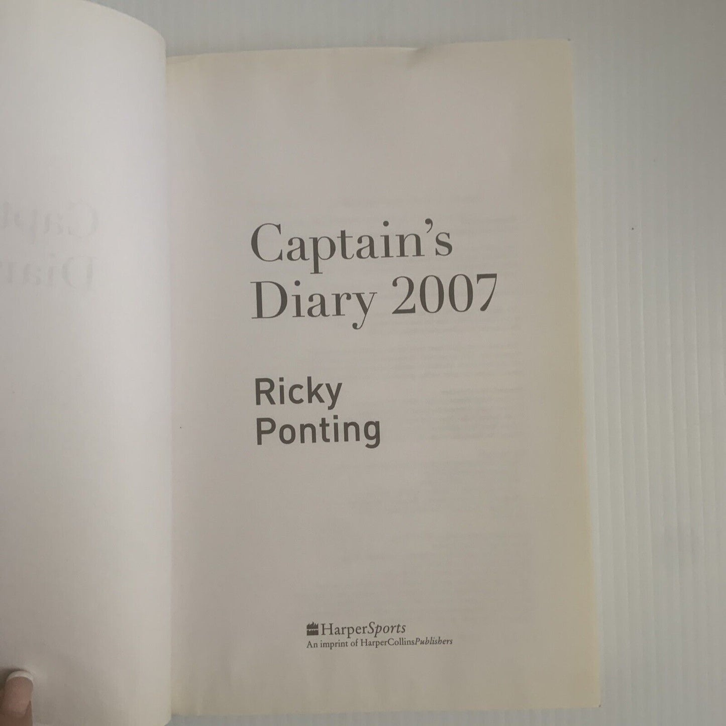 Captains Diary 2007 By Ricky Ponting Ashes World Cup Book Cricket Sport PB 2017