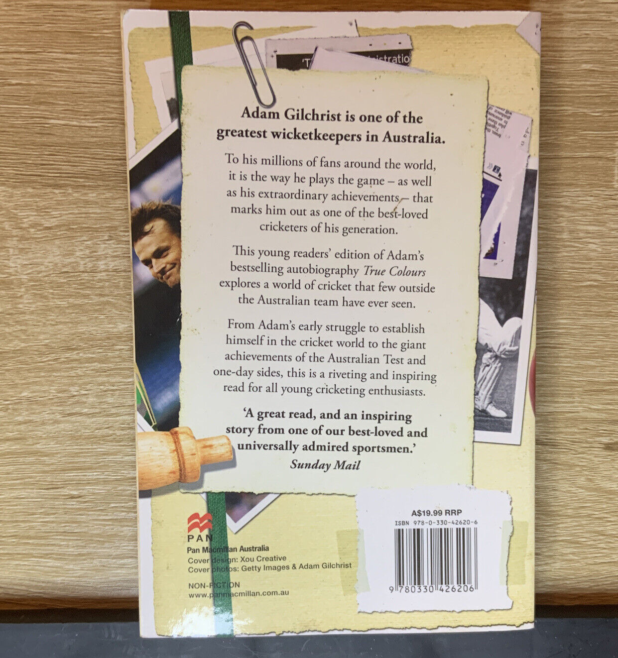 PB Book TRUE COLOURS by Adam Gilchrist 2010 Australian Sport Cricket Star