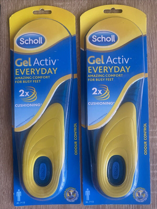 2x SCHOLL Gel Active Everyday 2x Cushioning Comfort for Busy Feet Odour Control