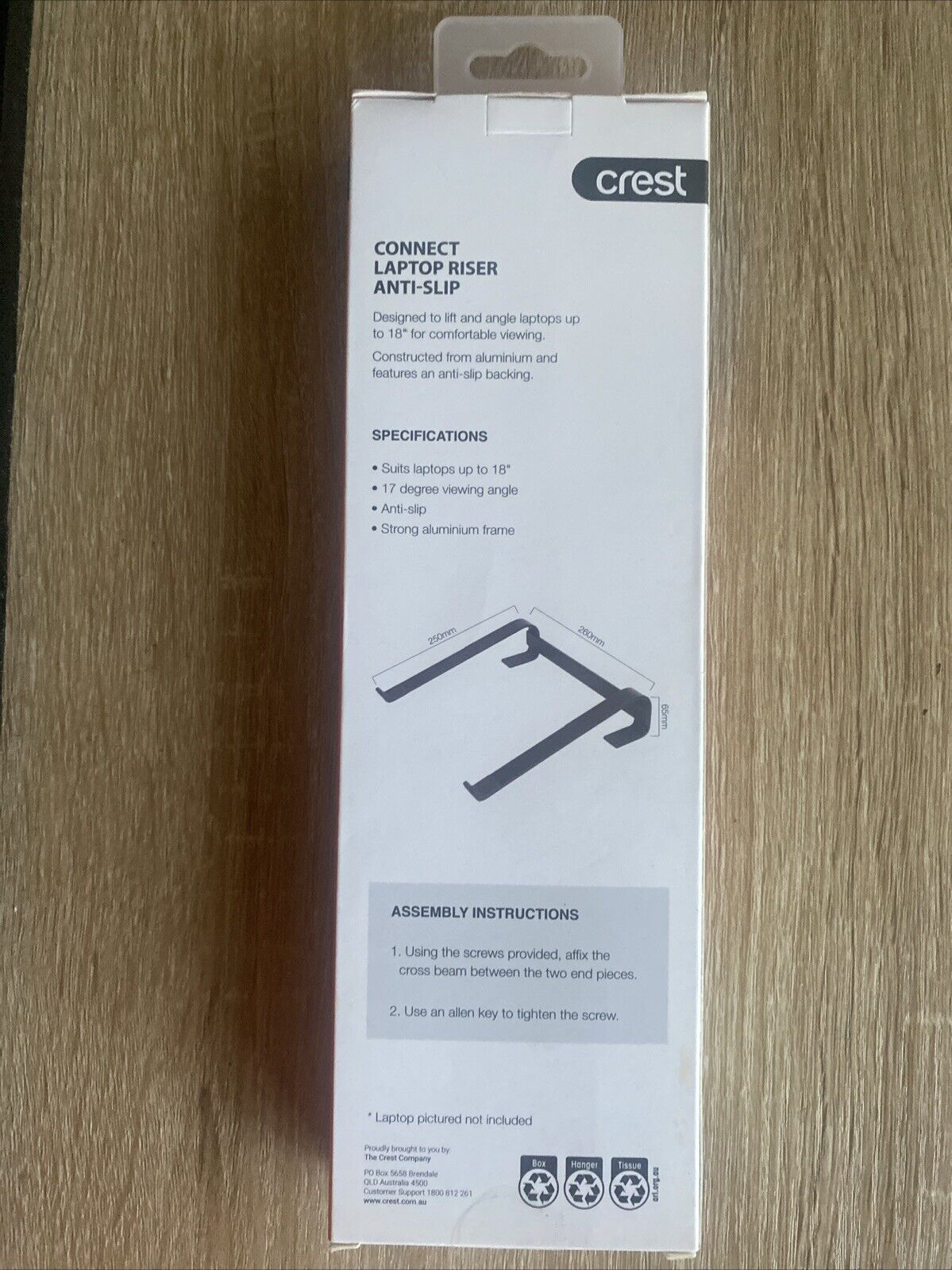 CREST Laptop Riser Desktop Tablet Stand  Portable Notebook Ergonomic Holder NEW