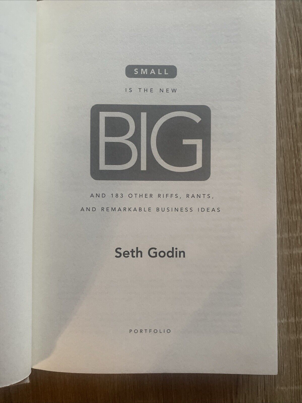 Small is the New Big And 183 Other Remarkable Business Ideas Seth Godin HC 2006