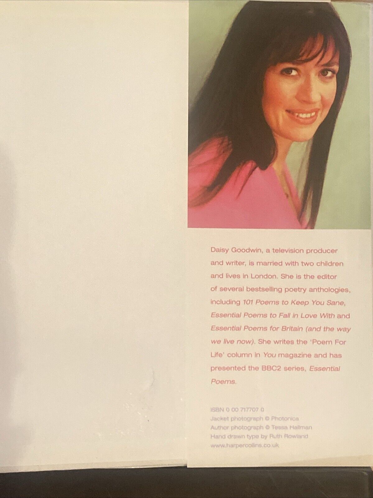 POEMS TO LAST A LIFETIME Daisy Goodwin Large Hardcover DJ Red Ribbon Anthology