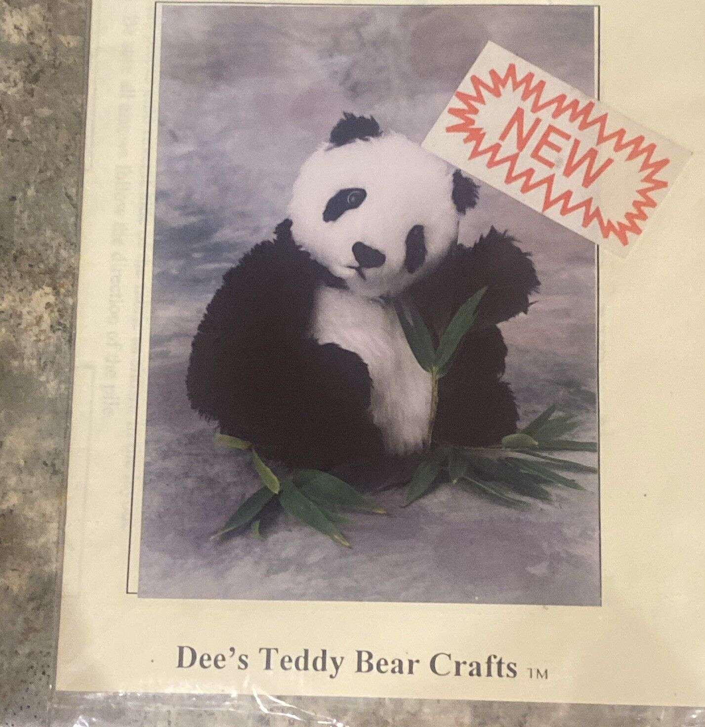 Dee’s Teddy Bear Crafts “ Penny Panda” Pattern Fully Jointed 20.5cm NEW Sealed