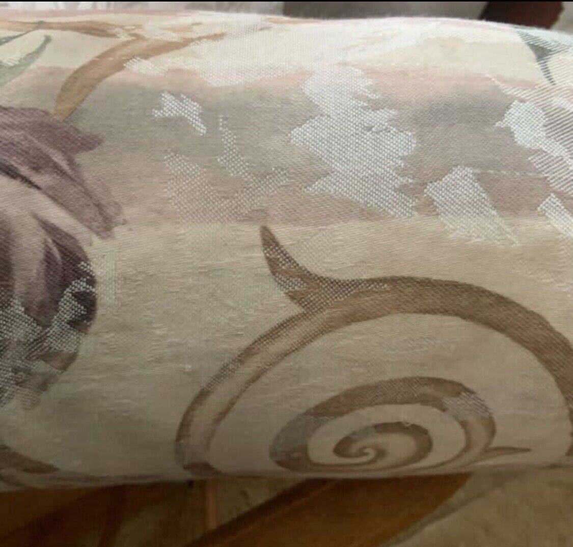 Retro Tapestry Look Fabric Neck Roll Bolster with Insert Cylinder 50cm X 15cm