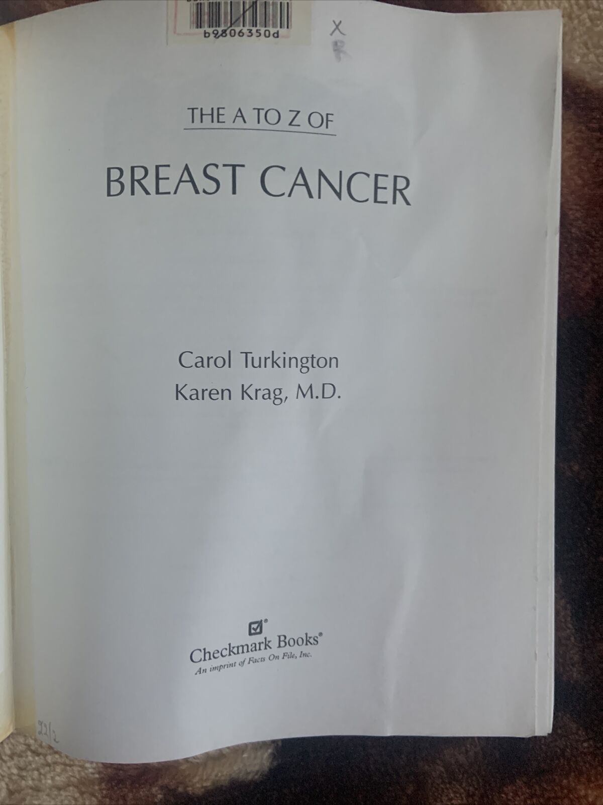 PB The A to Z of BREAST CANCER Concise Encyclopedia Turkington & Krag Reference