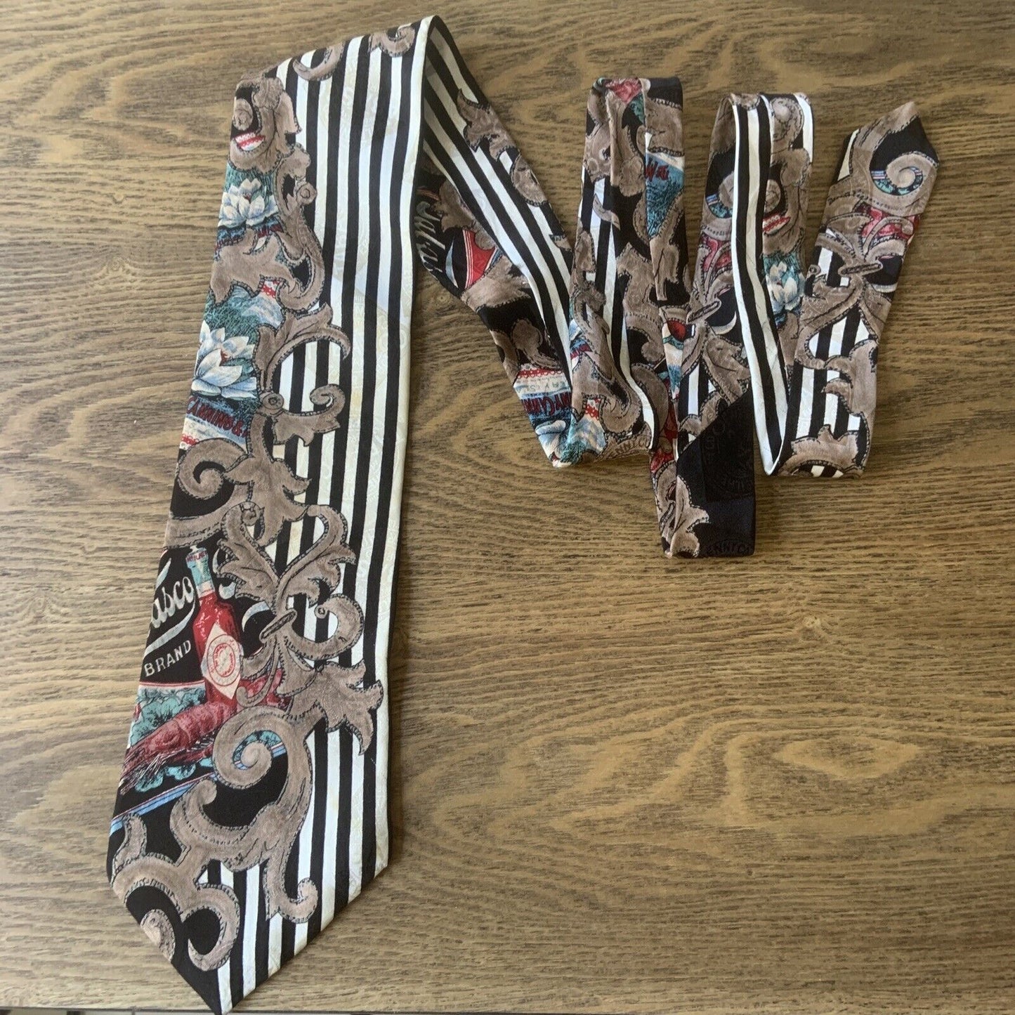 TABASCO Sauce NeckTie Brand Logo USA Unisex Silk Wide Neck Tie Baroque NEW