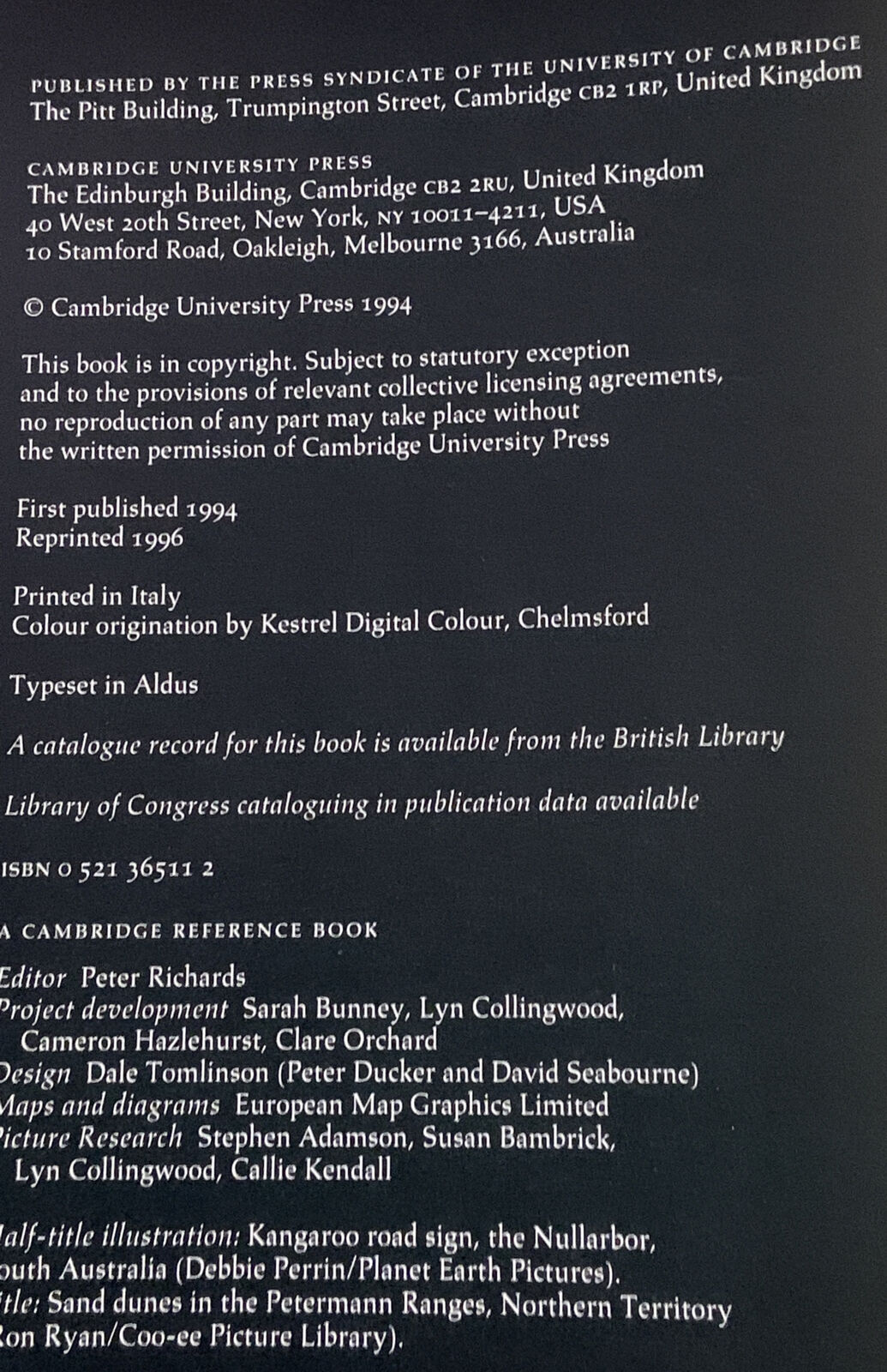 HC Book The Cambridge Encyclopedia of Australia by Susan Banbrick DJ 1996