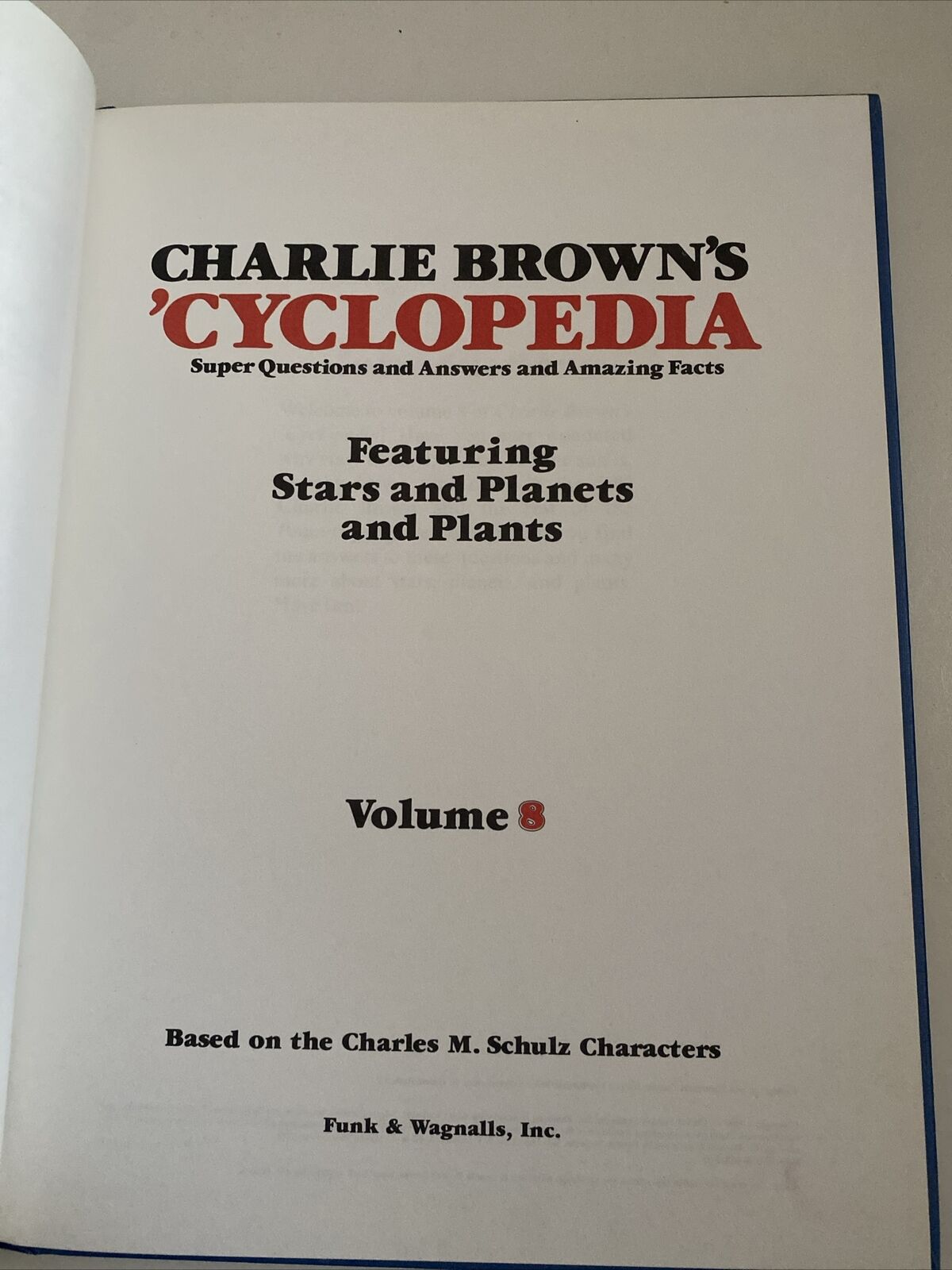 CHARLIE BROWNS ‘CYCLOPEDIA Encyclopaedia Vol 8 Snoopy Stars Planets 1980 Cartoon