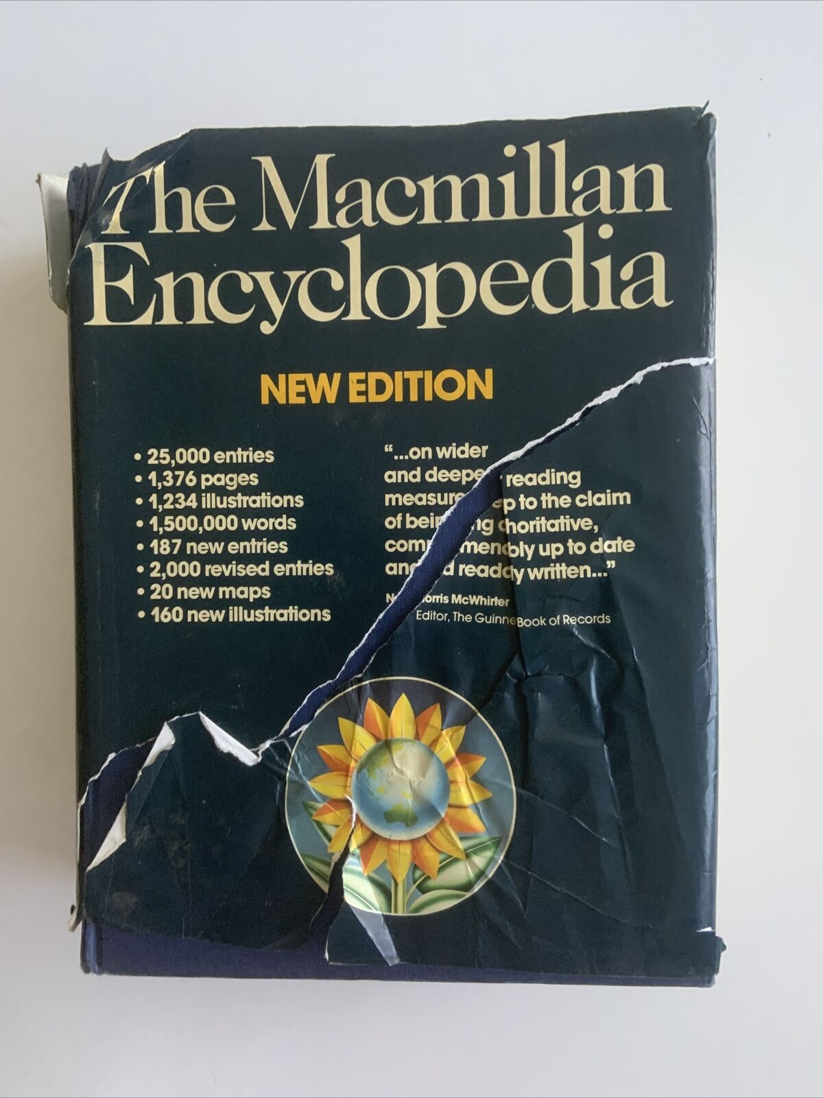 HC Book The Macmillan Encyclopedia Alan Isaacs New Edition 1986 Large Torn  DJ