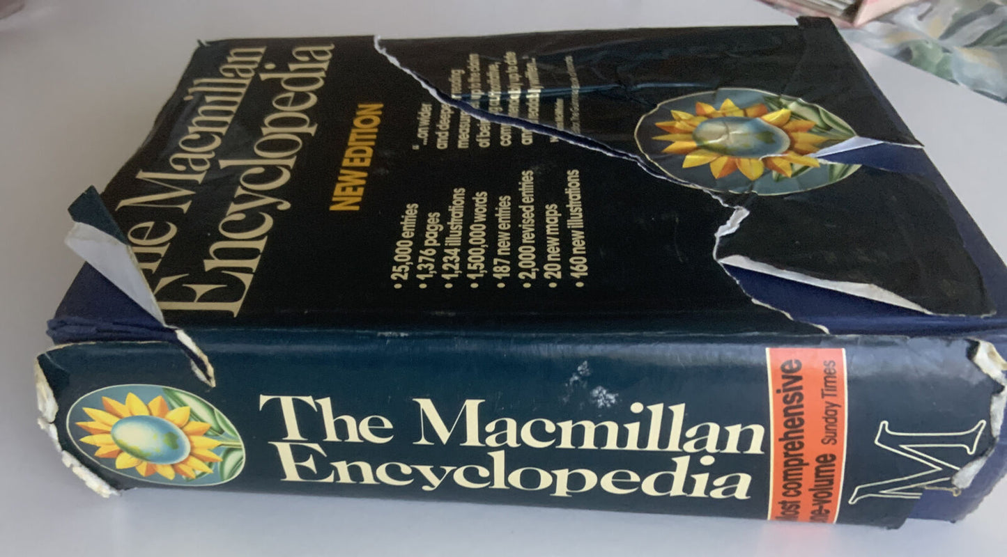 HC Book The Macmillan Encyclopedia Alan Isaacs New Edition 1986 Large Torn  DJ