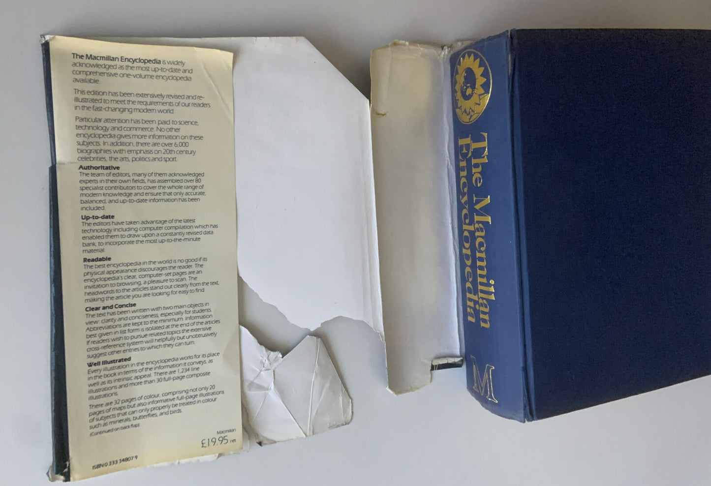 HC Book The Macmillan Encyclopedia Alan Isaacs New Edition 1986 Large Torn  DJ