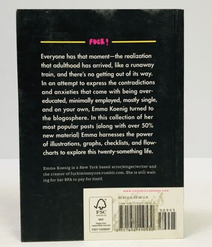 F*ck! I'm in my Twenties by Emma Koenig Paperback 2012 Blog Posts BFA Blogger