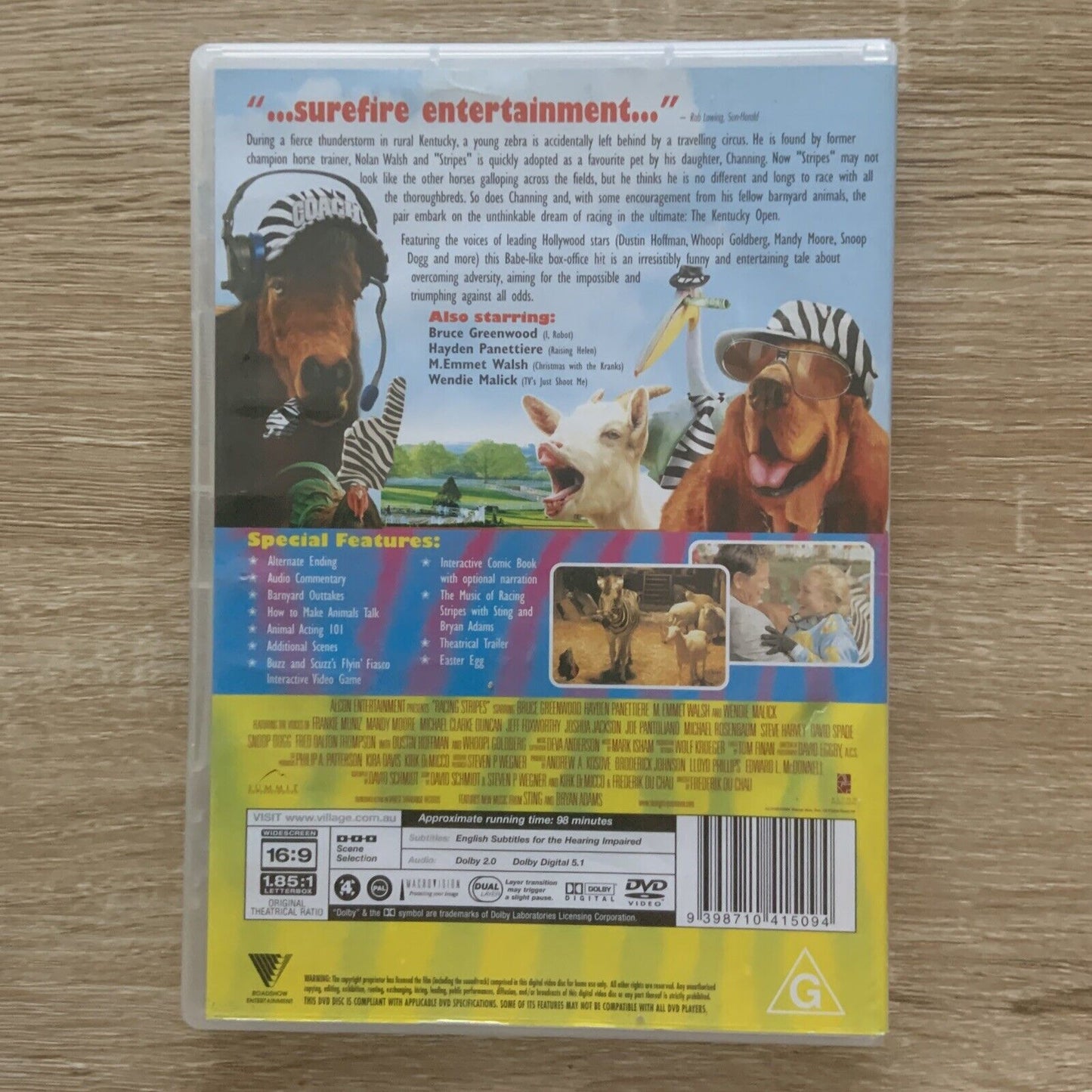 DVD Racing Stripes Joshua Jackson Mandy Moore David Spade Family Comedy