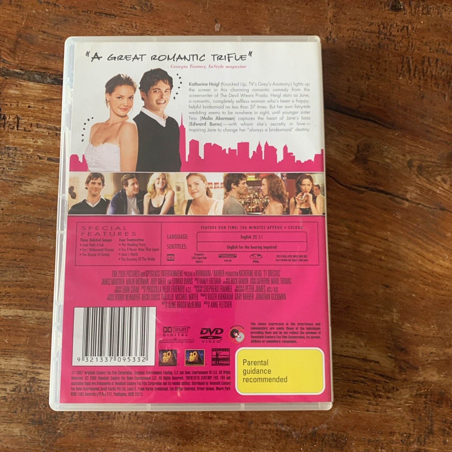DVD 27 DRESSES 2008 Katherine Heigl James Marsden Romance Comedy Romcom Movie