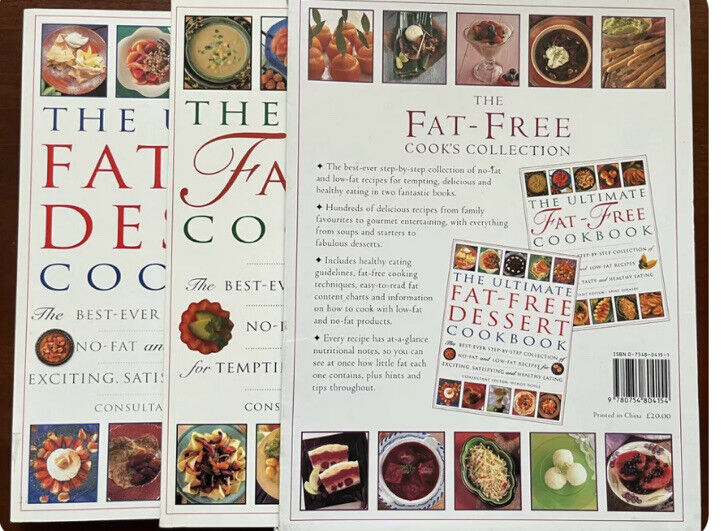 2 Books FAT FREE Cooks Collection The Best Ever Collection No Fat Low Fat 1999