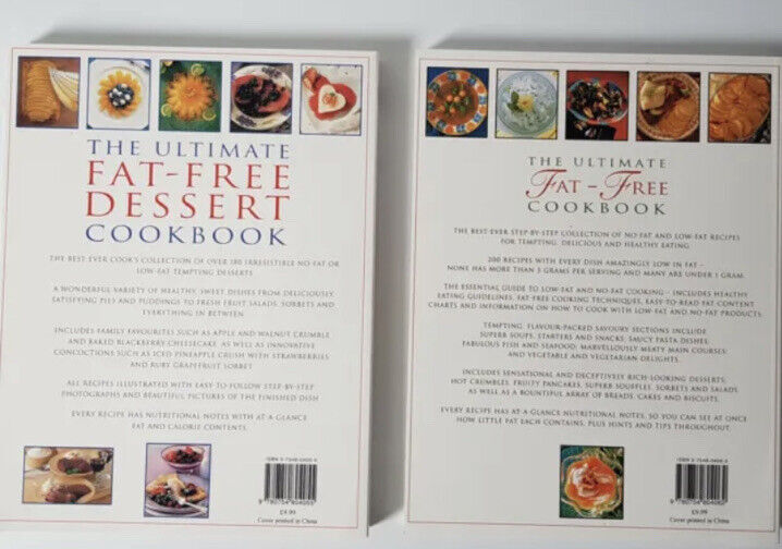 2 Books FAT FREE Cooks Collection The Best Ever Collection No Fat Low Fat 1999