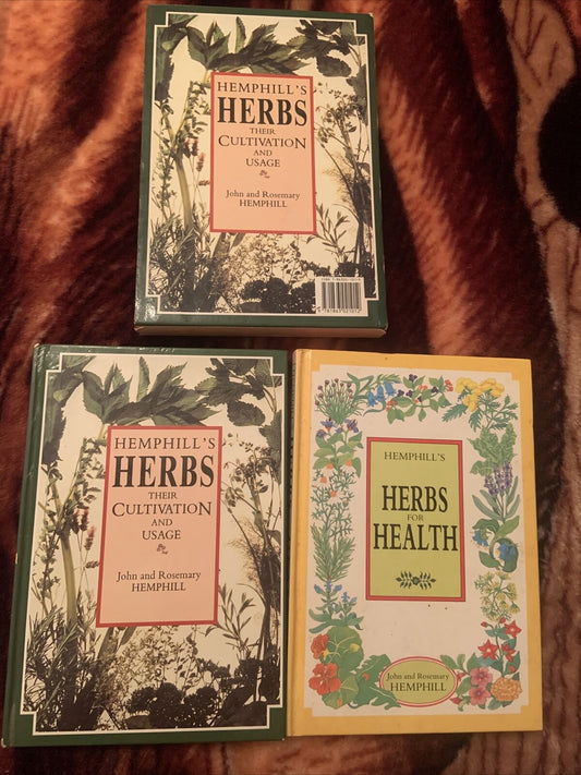 HC HERBS Their Cultivation & Usage + HERBS for HEALTH John Rosemary Hemphill Set